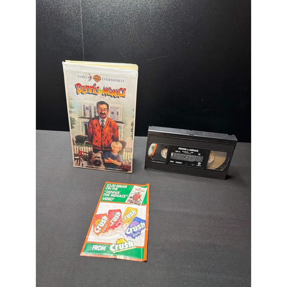 Dennis the Menace VHS 1993 Warner Clamshell w/ Original Crush Insert